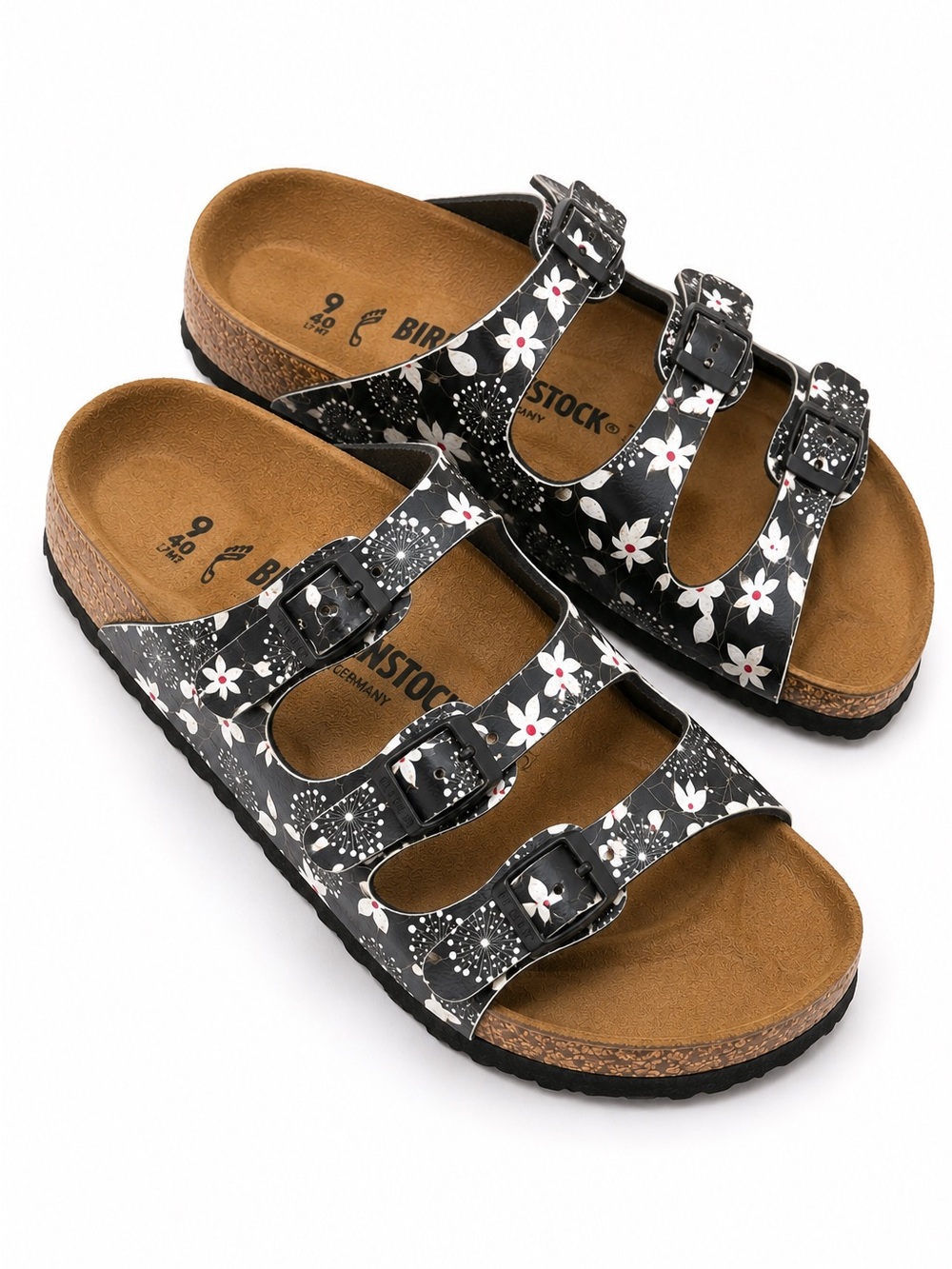 Birkenstock Papillio Flordia Brown Leather Shoe Interior Size 9-9.5